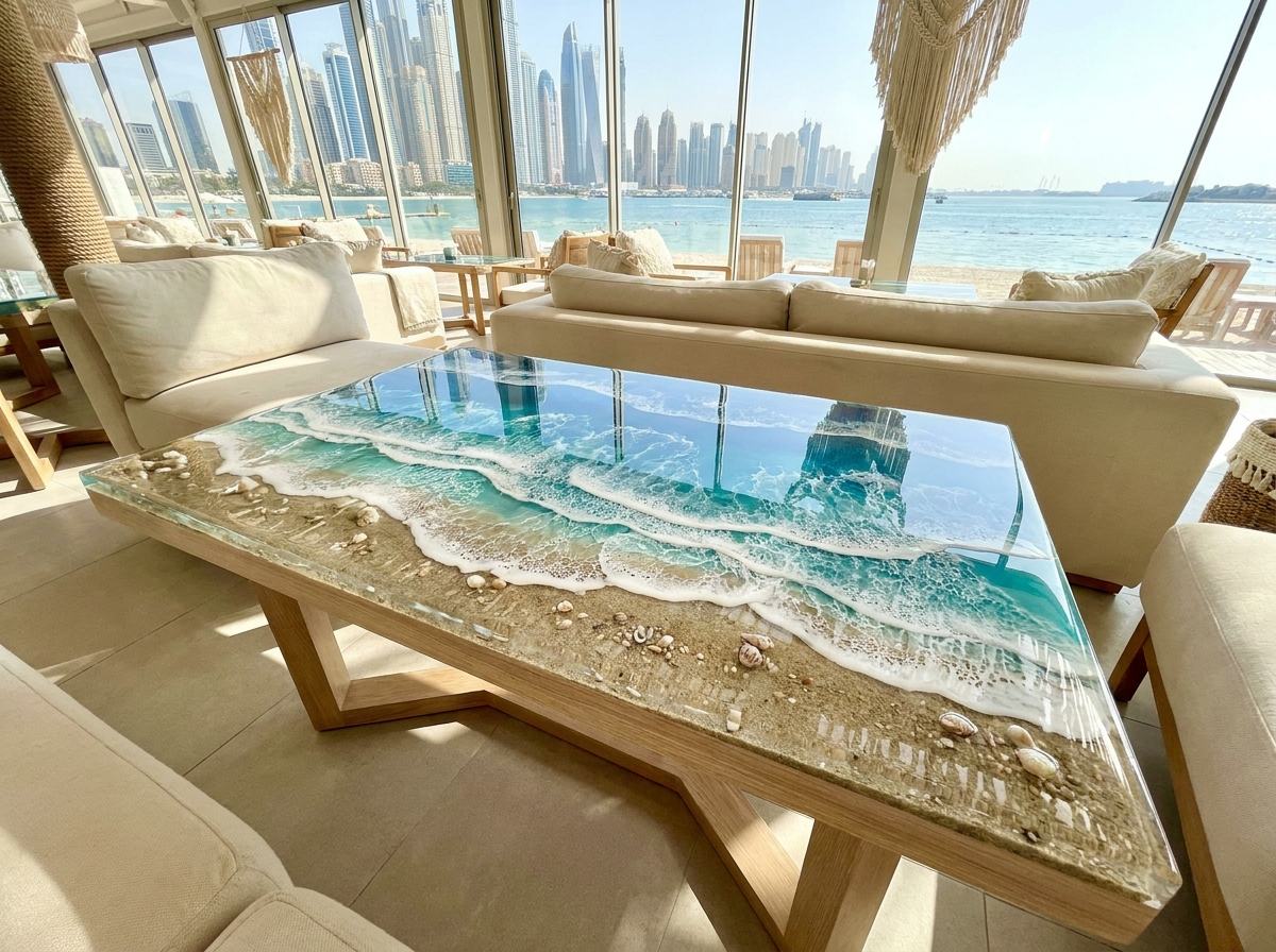Océan table in daylight